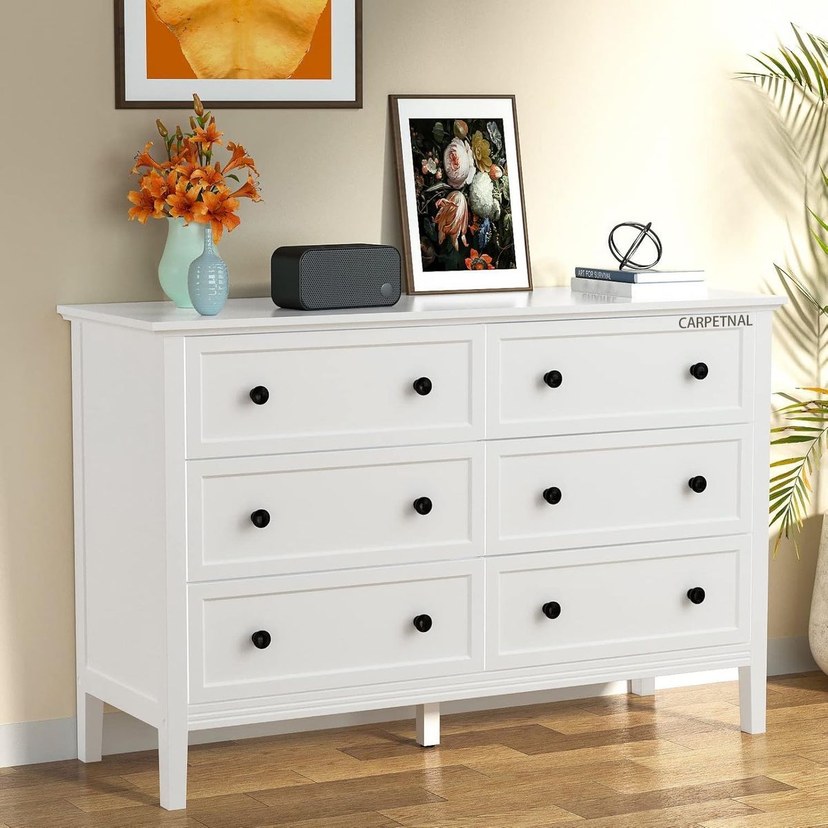 New in box! White 6 drawer dresser