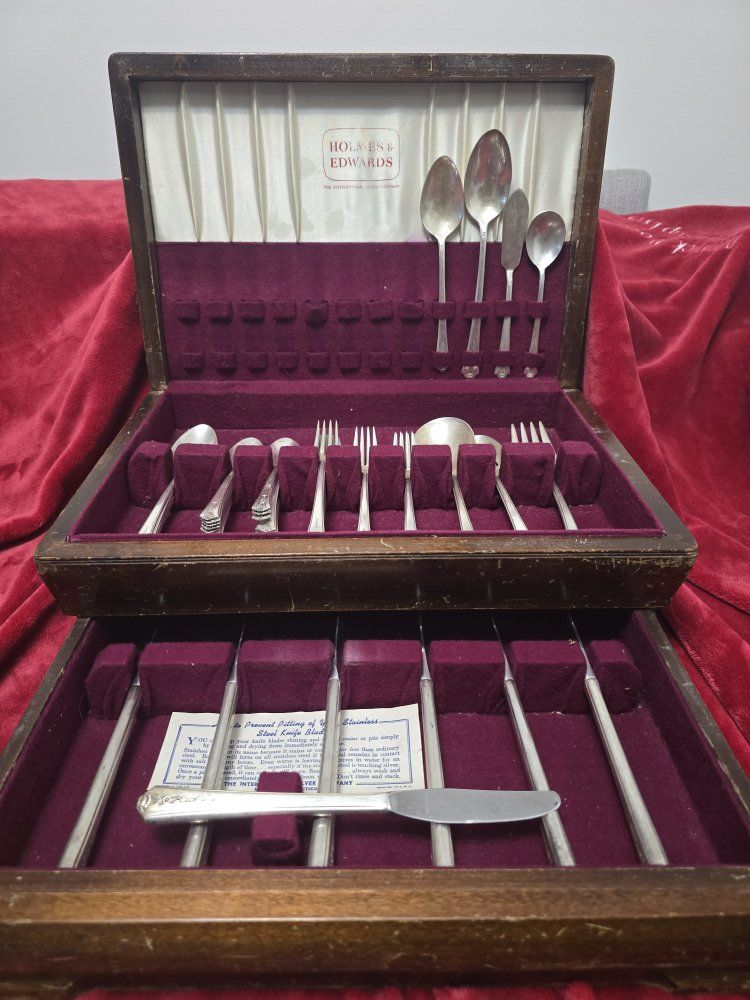 Holmes and Edwards Silverware with Chest