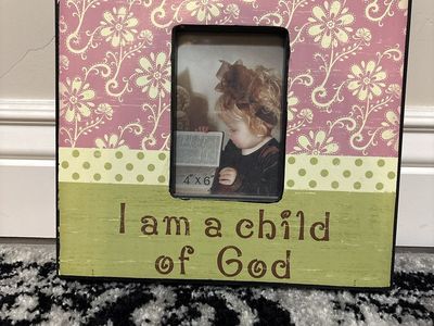 I am a child of God Picture Frame 4x6 Decorative Floral