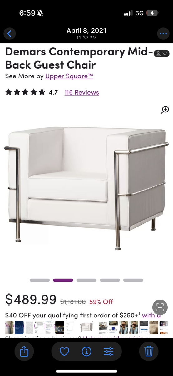 Modern chair brand new in box