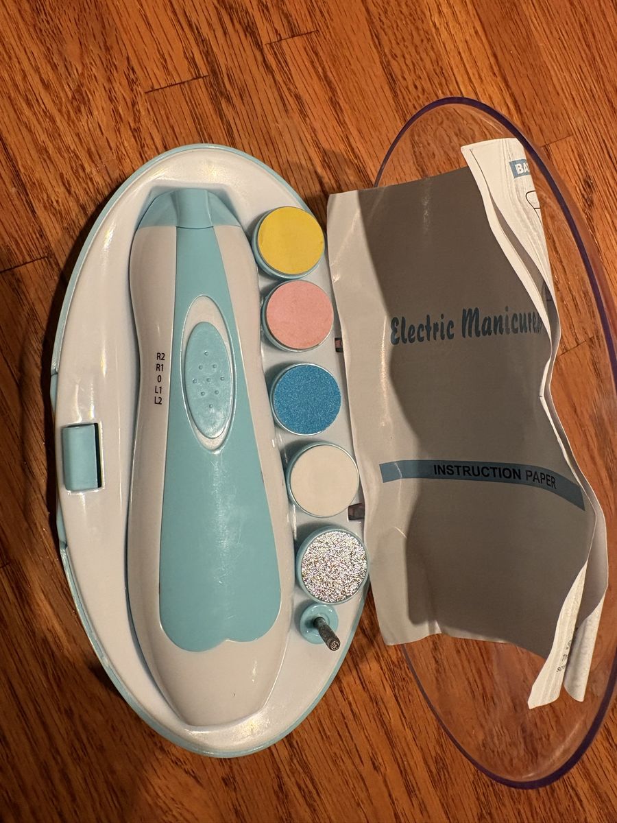 Electric Baby Nail Trimmer Set with Storage Case and Interchangeable File Heads
