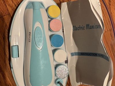 Electric Baby Nail Trimmer Set with Storage Case and Interchangeable File Heads