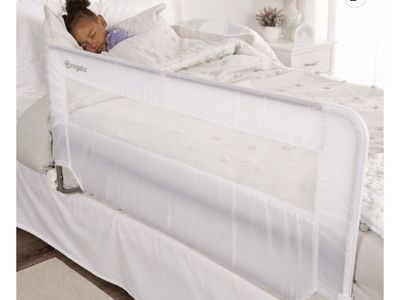 Regalo Swing Down Bed Rail Guard - White, 43x20in - Child Safe, No Tools Needed - New!