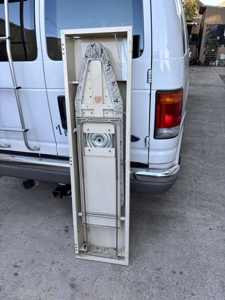 In wall ironing board