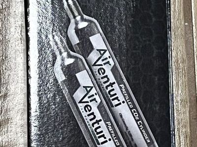 Air Venturi 90 Gram Prefilled CO2 Cylinders - 2 Pack, High-Grade, Non-Refillable