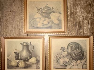 Vintage Henk Bos Framed Still Life Prints – Set of 5