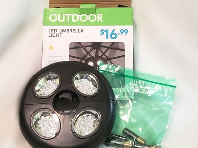 Outdoor LED Umbrella Light Cordless Patio Light Bright Illumination for Summer Evenings