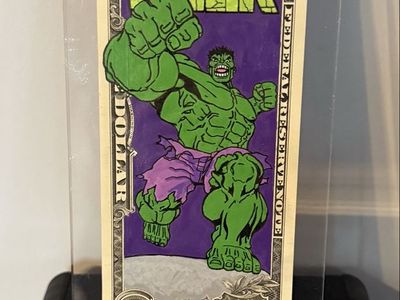 Custom Incredble Hulk art in Acrylic Display Stand
