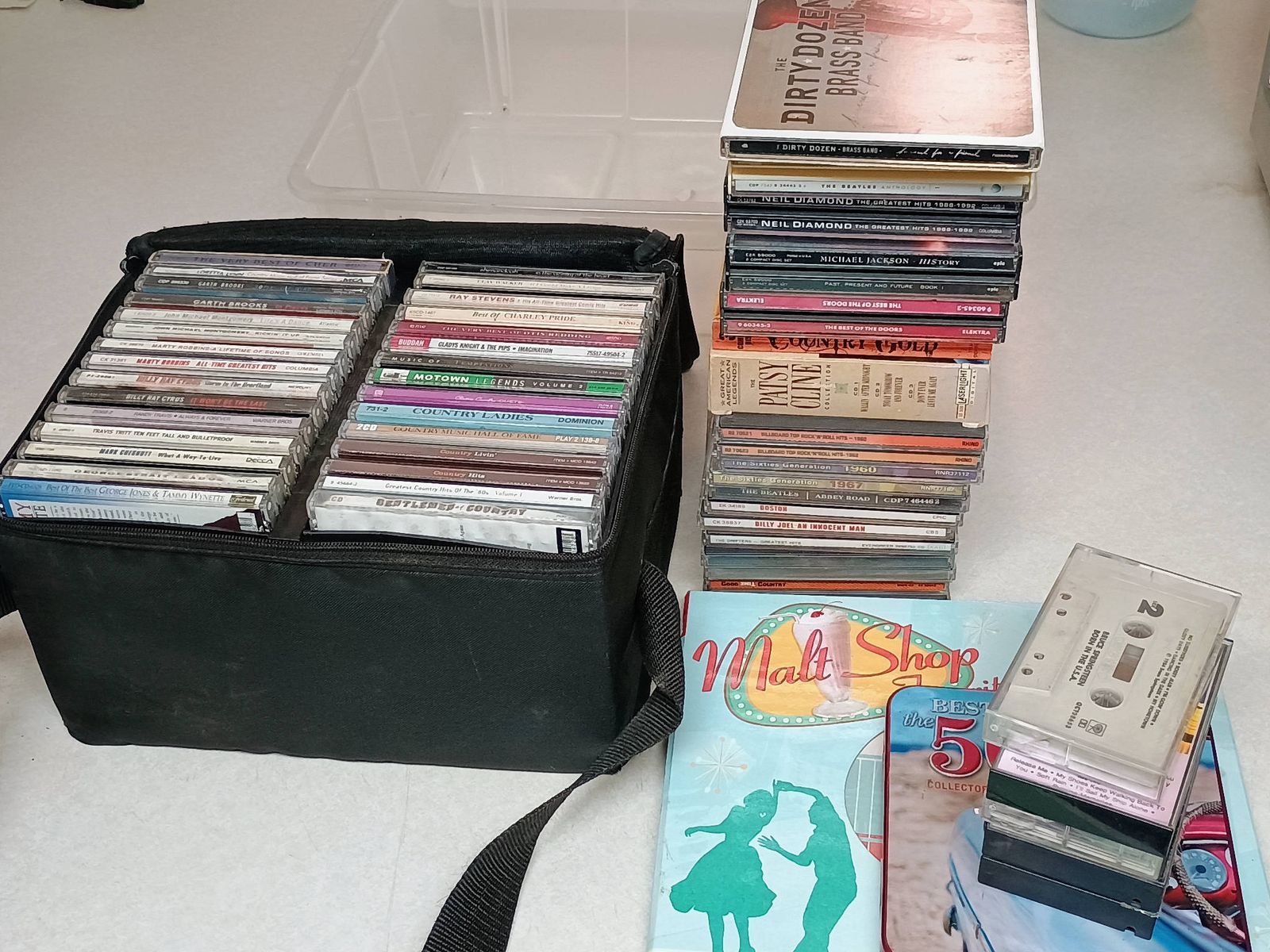 Lot CD Cassettes Classic Rock Country Oldies