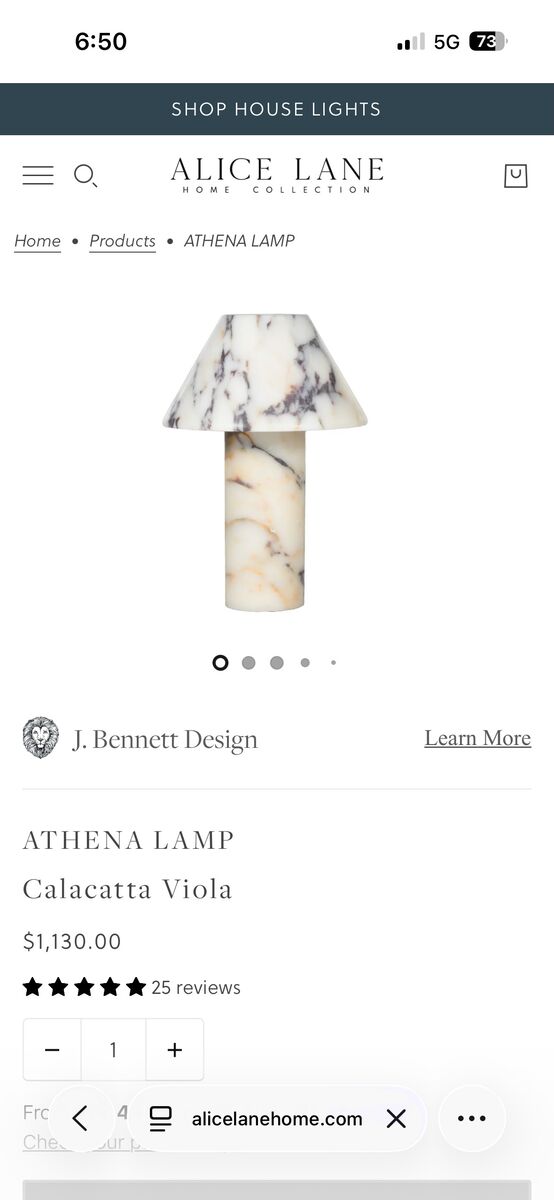Alice Lane Athena Lamp