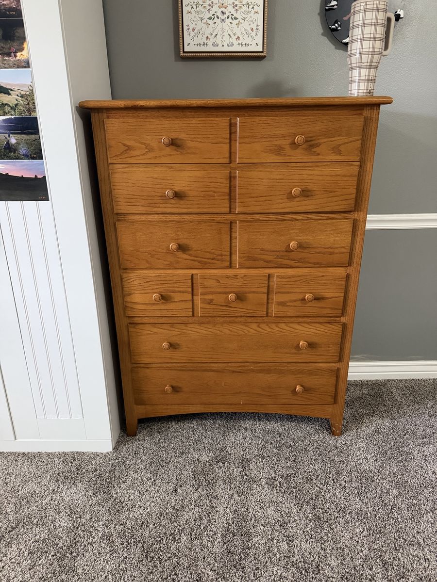 Solid wood dresser