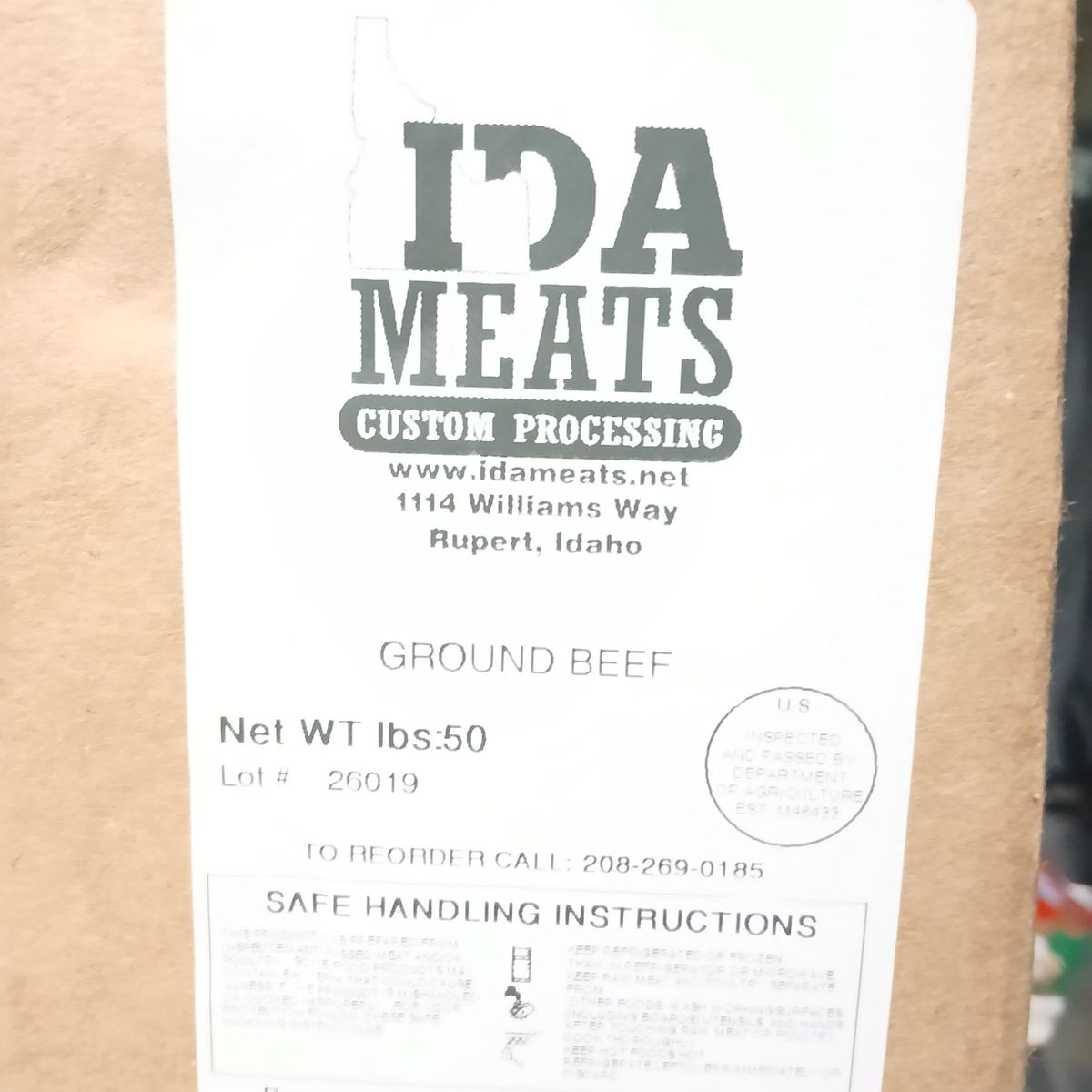 $4 per pound Idaho hamburger