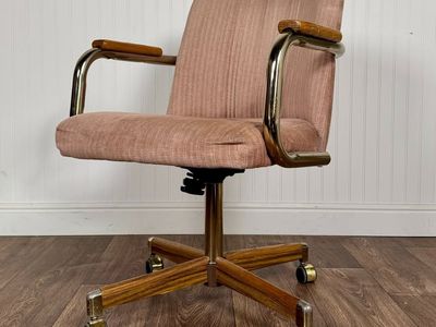 Vintage Mid-Century Modern Brass "Clam" Chair
