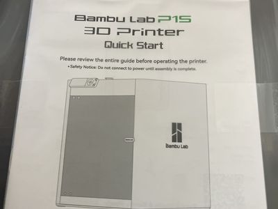 Bambu Lab P1S 3D Printer Quick Start Guide & Accessories (New/Sealed)