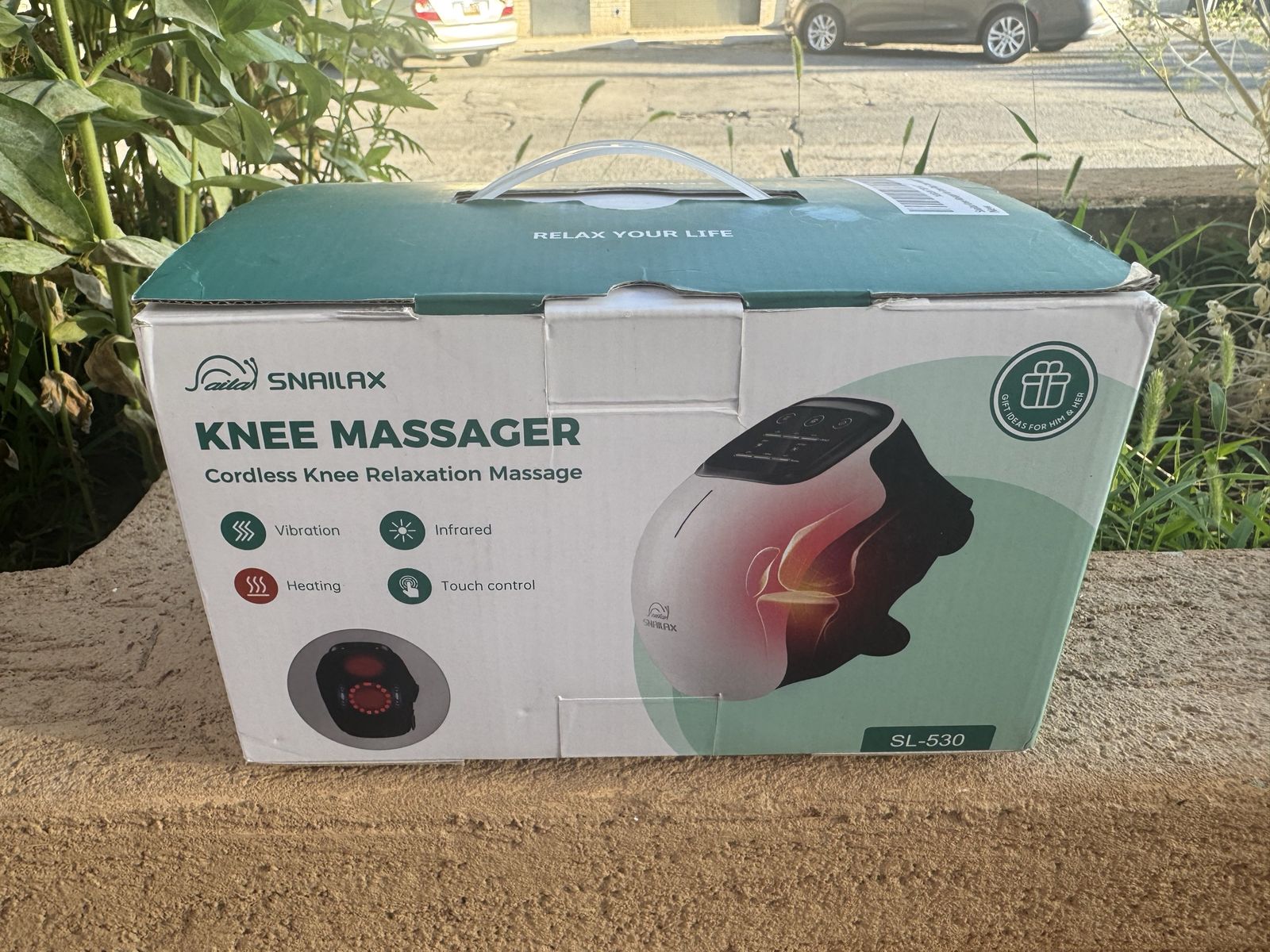 Snailax Cordless Knee Massager SL-530 with Heat and Vibration