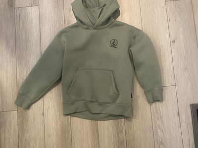 Volcom Sage Green Pullover Hoodie Sweatshirt Youth Size M with Front Pocket