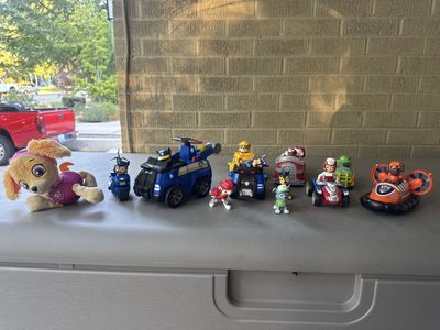 Paw Patrol Toy Lot - Vehicles, Pups Figures, and Plush Skye