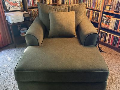 Jaylen II Arbor Green Fabric Chaise Lounge from Living Spaces.