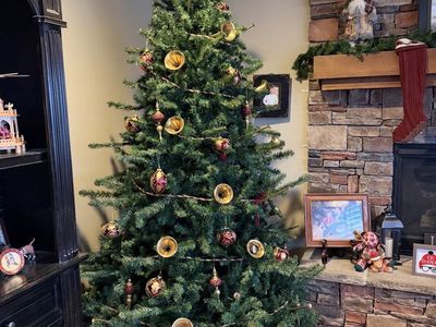 Artifical Christmas Tree With Lights. 9ft Tall