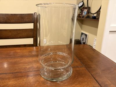Large Clear Glass Vase