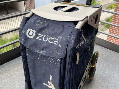 Zuca Sport Rolling Bag, Navy Blue/White, with Built-in Seat