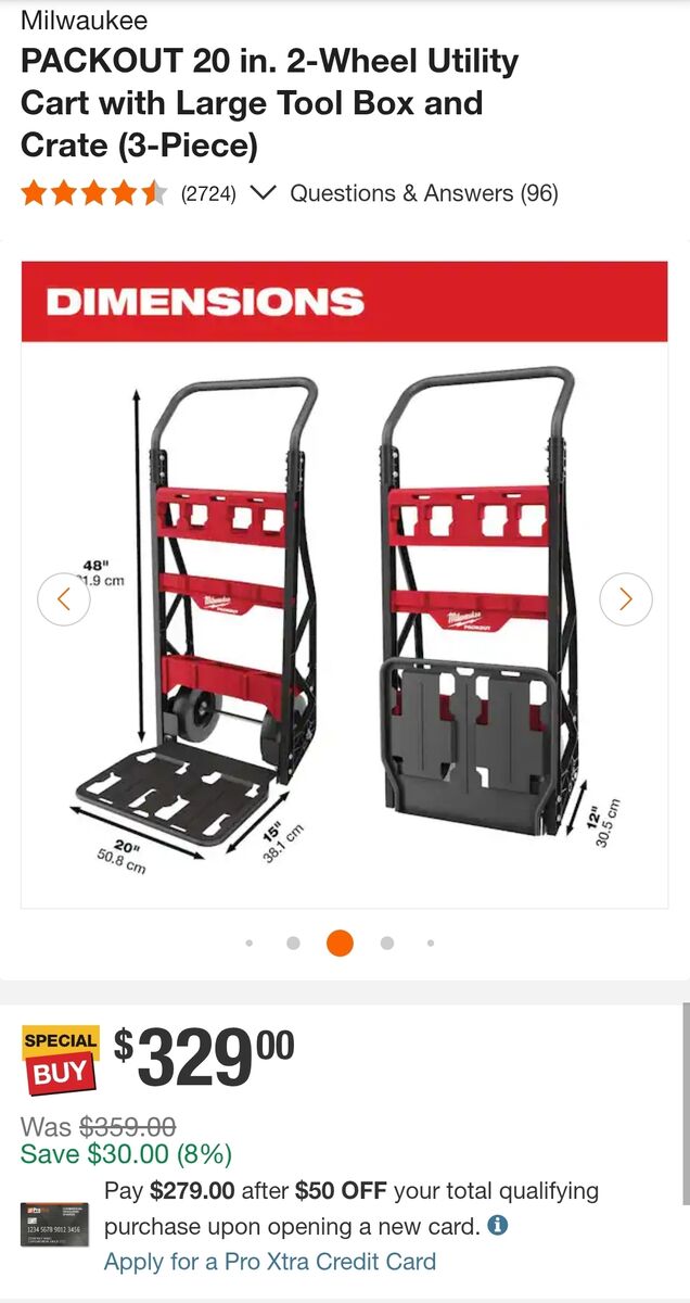 Milwaukee Packout Utility Cart