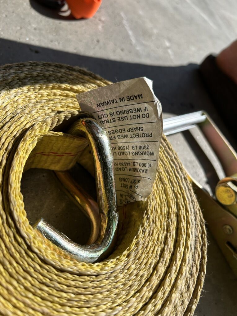 Heavy Duty 2'' Ratchet Straps x3