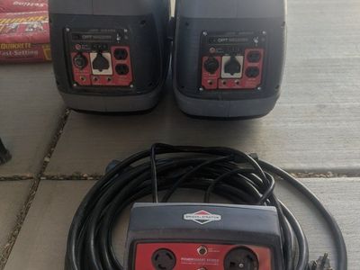 Briggs and Stratton 2200 quiet watt generators with pigtail to make 4400 watts
