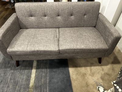 Loveseat Modern Gray