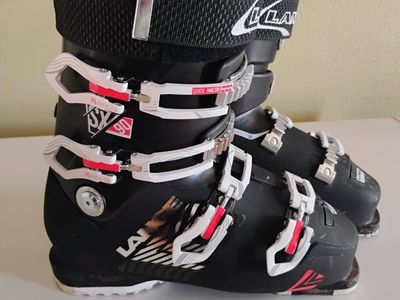 Lange RX 90 Women's Ski Boots - Size 26.5 - Black/White with Quick Macro Buckles