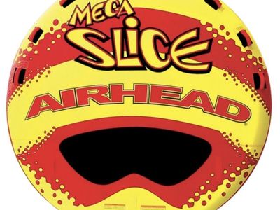 Airhead Mega Slice Inflatable Boating Tube – Huge 4-Person Towable