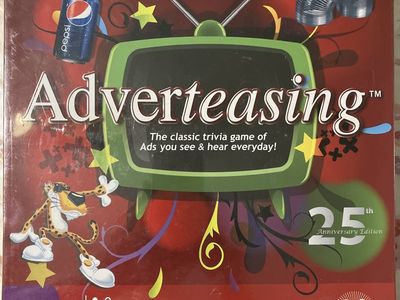 Adverteasing 25th Anniversary Edition Board Game Ideal Poof-Slinky Trivia 2-6 Players