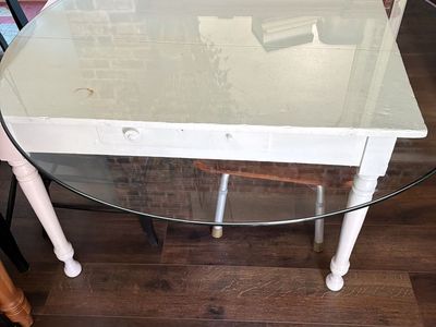 Glass round 48" bevel edge table top