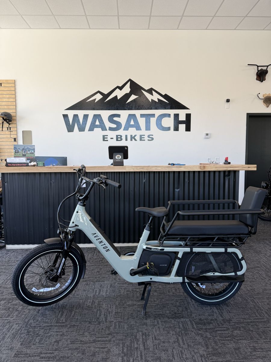 New Aventon Abound Electric Cargo Bike - Sage
