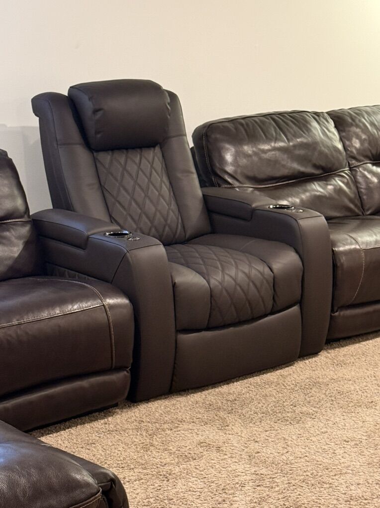 Brand New Custom XL Theater Recliner 100% Leather
