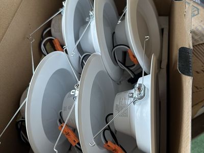 FEIT Electric Enhance 5/6 Inch Dimmable LED Recessed Light Retrofit Kit, Soft White - 6 Pack