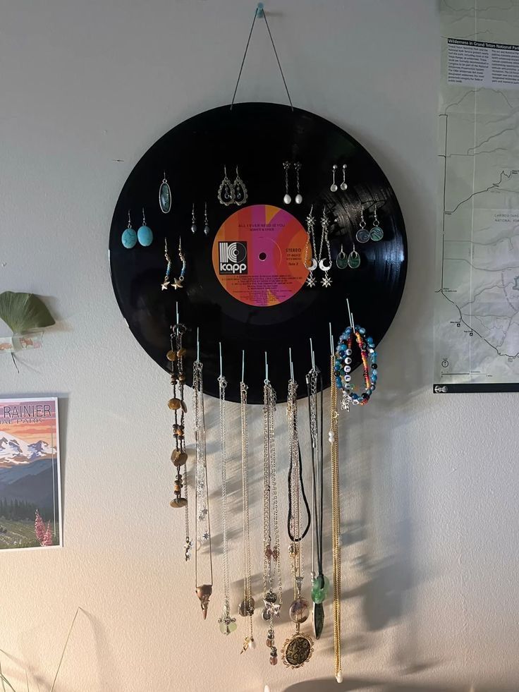 Vintage Vinyl Record Jewelry Holder