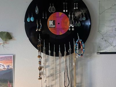 Vintage Vinyl Record Jewelry Holder
