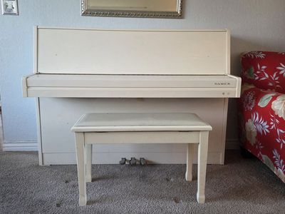 Samick Upright Piano with Matching Bench