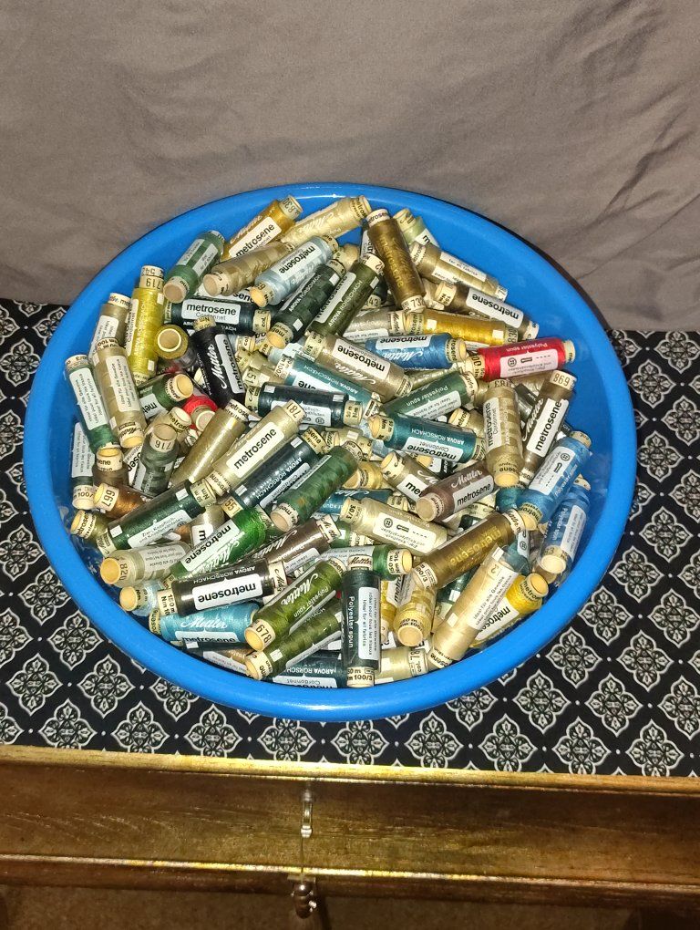 Huge Bulk Lot: Of 250 High End Unopened Spools Of Mettler Metrosene Cordonnet Sewing Thread.