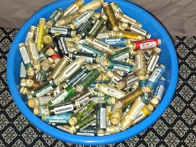 Huge Bulk Lot: Of 250 High End Unopened Spools Of Mettler Metrosene Cordonnet Sewing Thread.