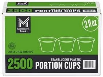 Member's Mark Translucent Portion Cups 2 Oz - 2500 Ct