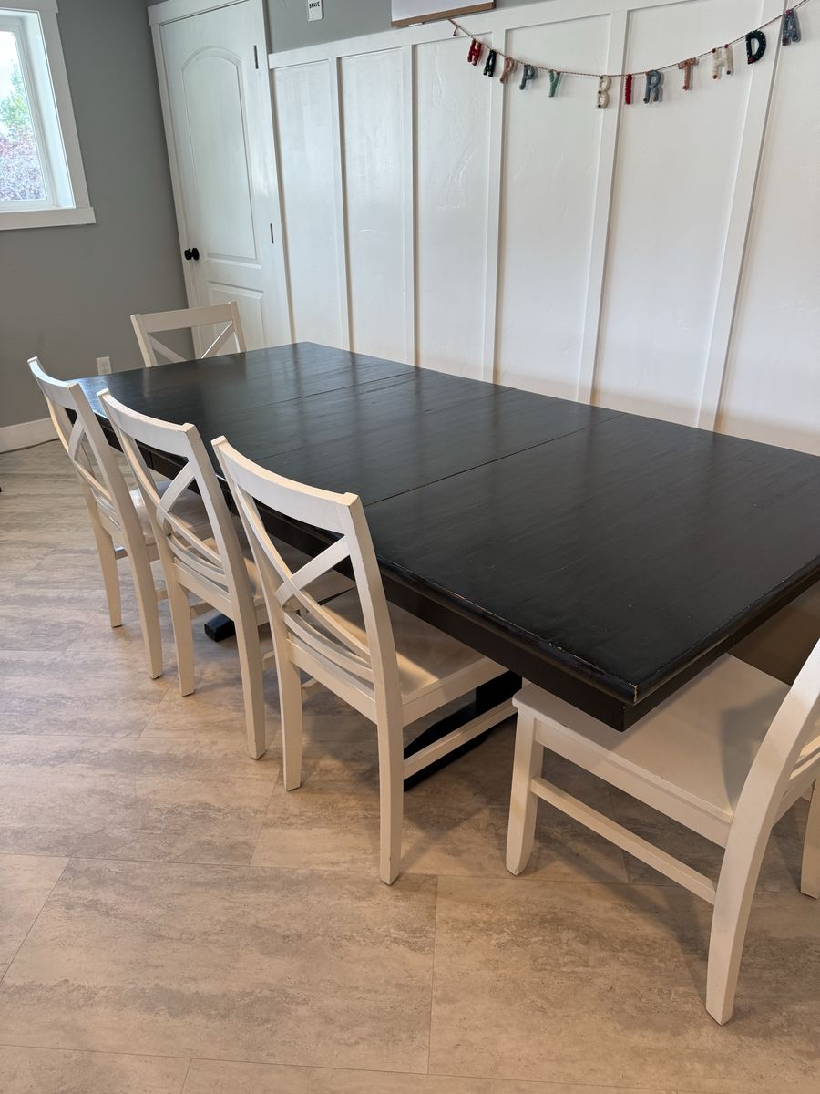Dining table and chairs