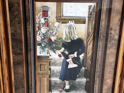 Large Framed Art Print "Sweet Intentions" — Signed | Oak Frame | 24x32 | Ready to Hang