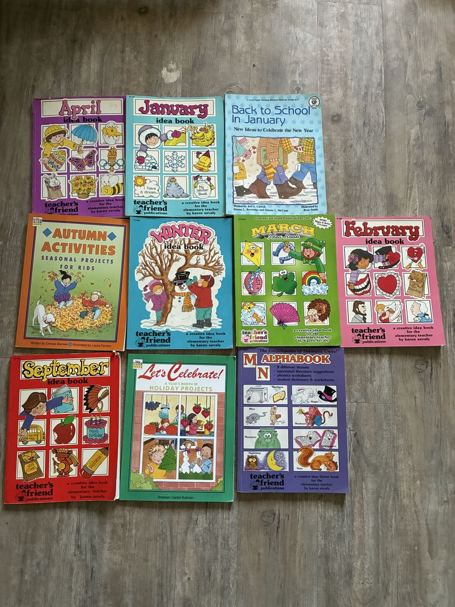 Lot of 10, Vintage Teacher's Friend Idea Books & Activity Resource Books