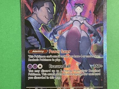Team Rocket's Mewtwo ex Full Art Pokémon Card and more.