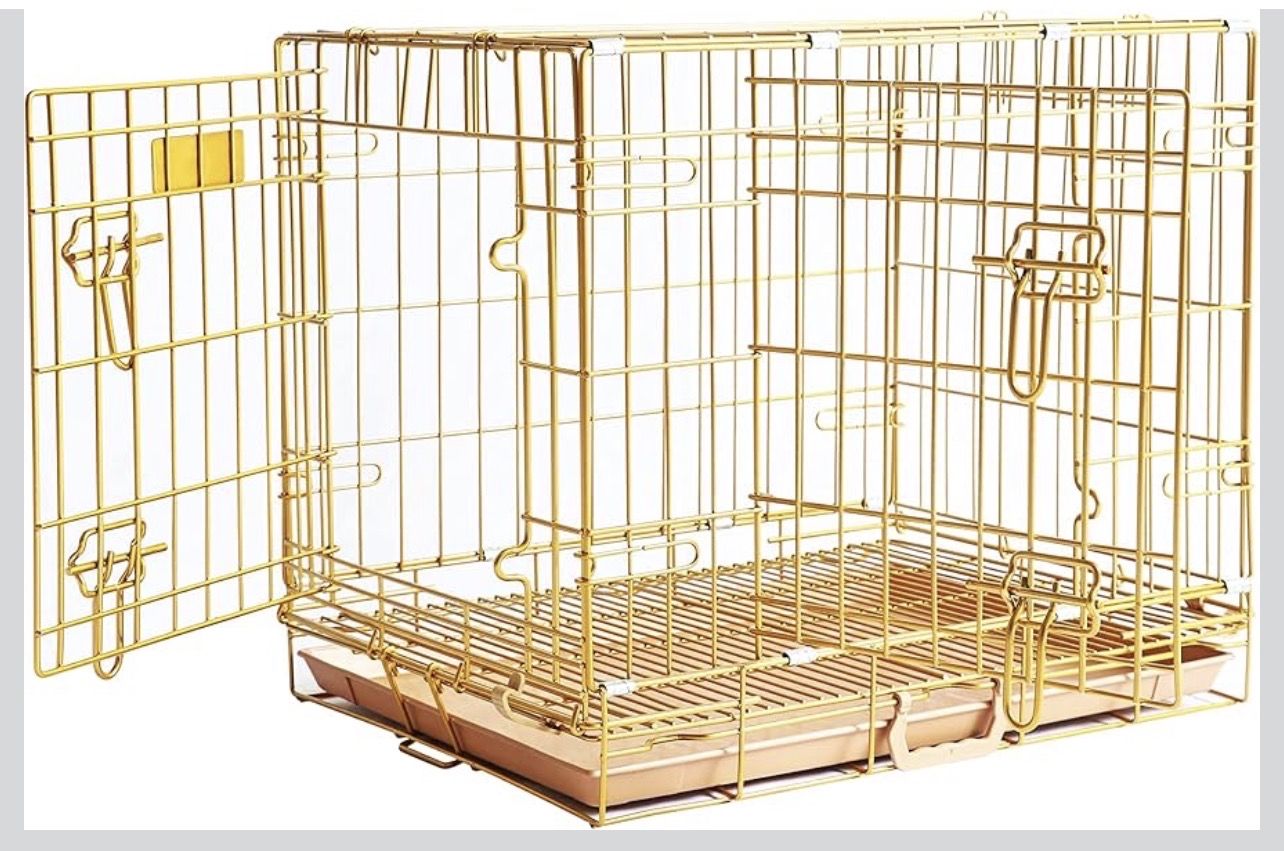 Gold Dog Crate