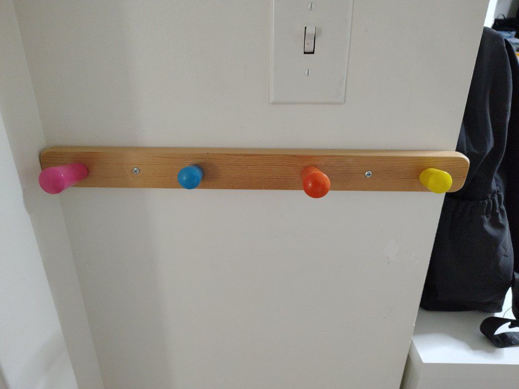 Ikea Wall Mounted Coat Rack with 4 Pegs