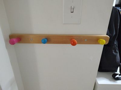 Ikea Wall Mounted Coat Rack with 4 Pegs