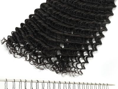 NEW BEEOS Pre-Separated Deep Wave Crochet Human Hair, 160g Knotless Remy Human Crochet Hair for Women Black Color 16 Inch